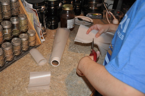 Preparing Wax Paper Cheese Slips