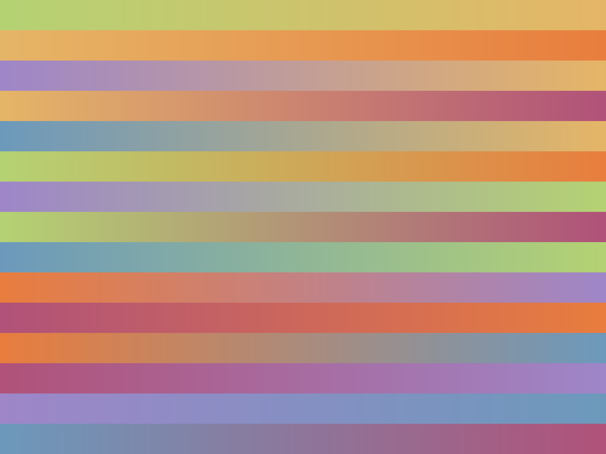 All the possible gradients, ignoring direction